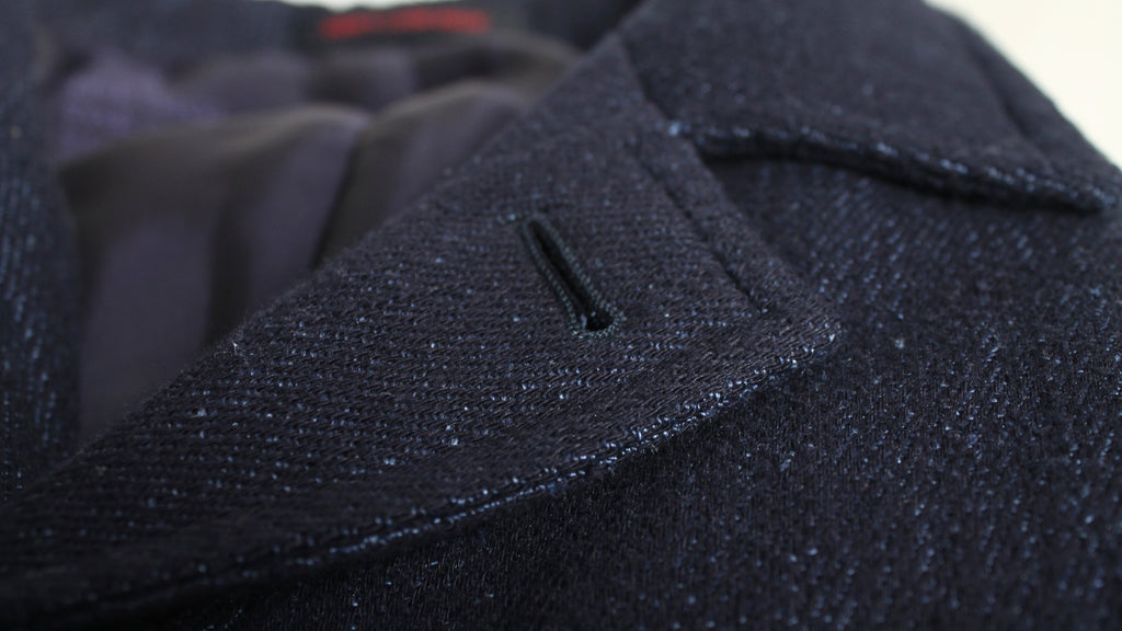 the gigi - granatowa Włoska kurtka overshirt - wool&cotton (46)