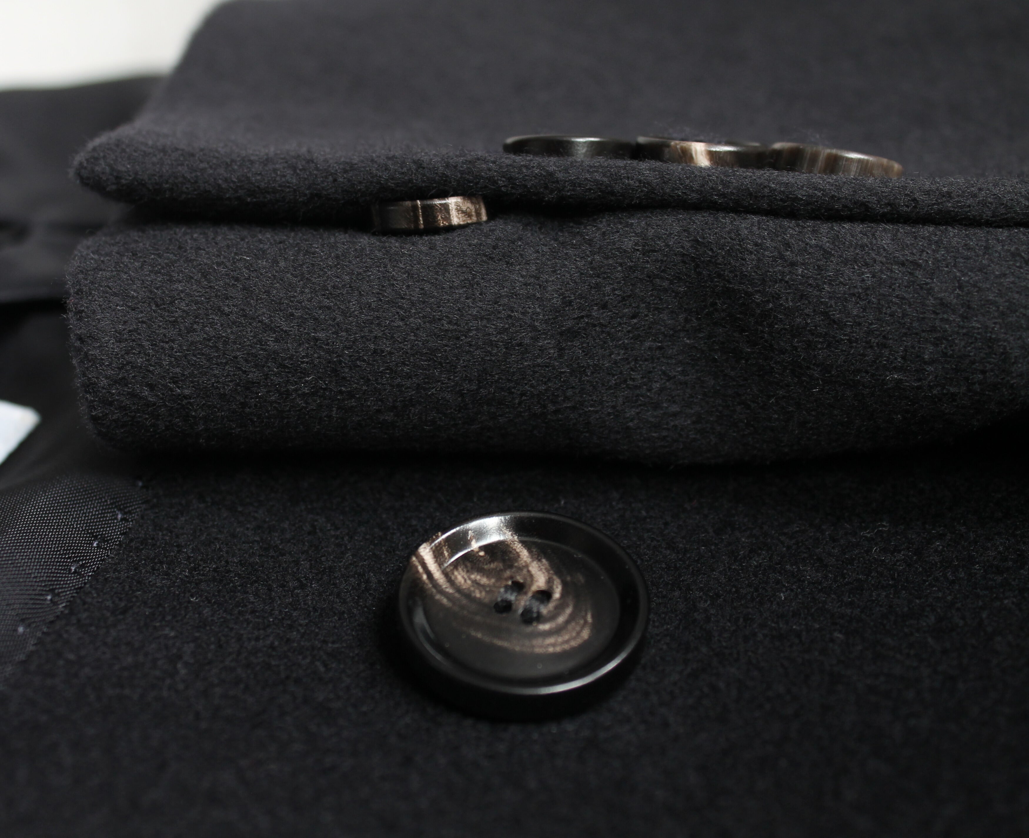 Metropolitan Milano - Granatowa Kurtka/Płaszcz Dwurzędowy - Wool&Cashmere (46)