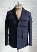 the gigi - granatowa Włoska kurtka overshirt - wool&cotton (46)
