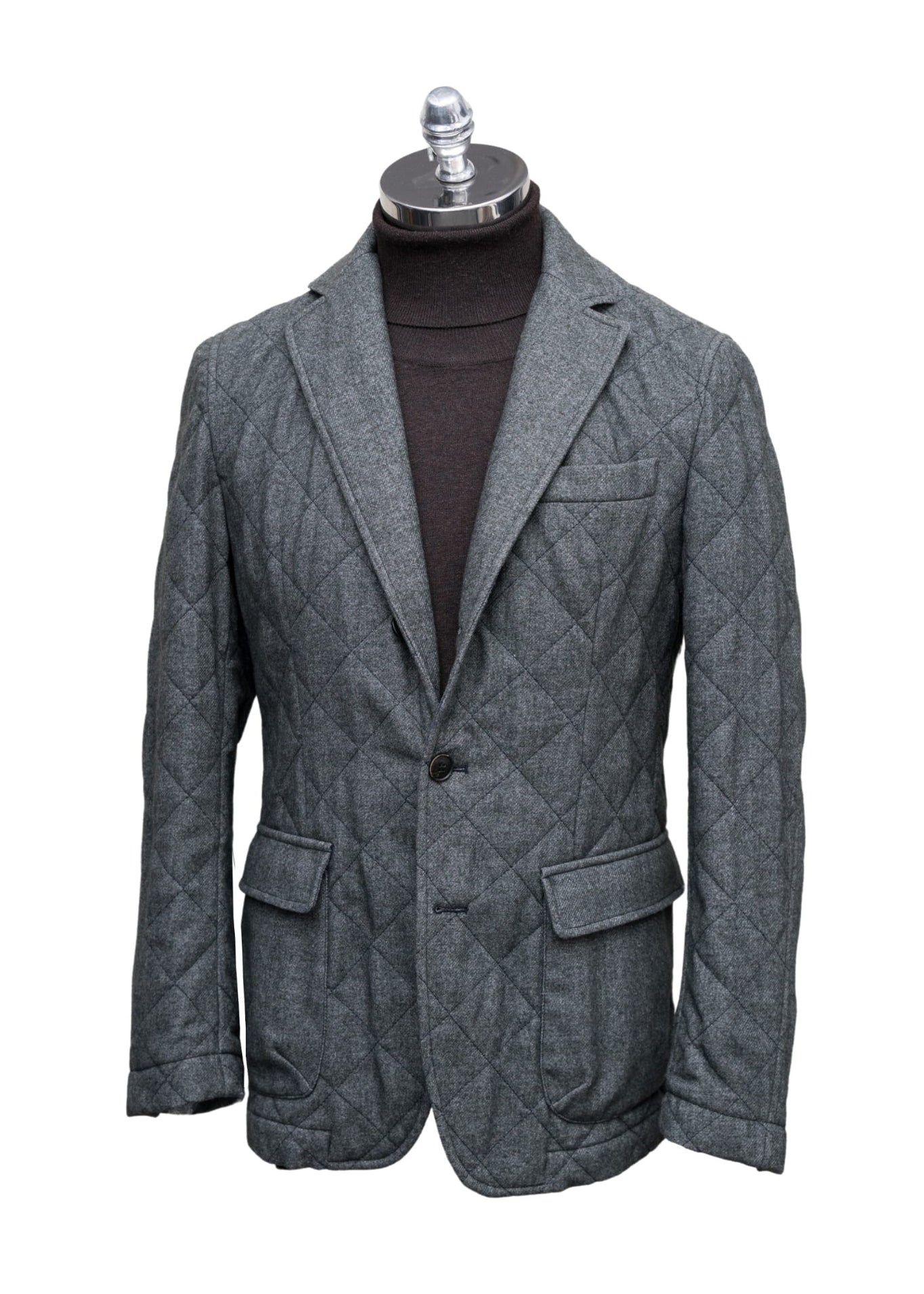 LUCA CAPRI - Szara Włoska Kurtko-Marynarka Pikowana (50)