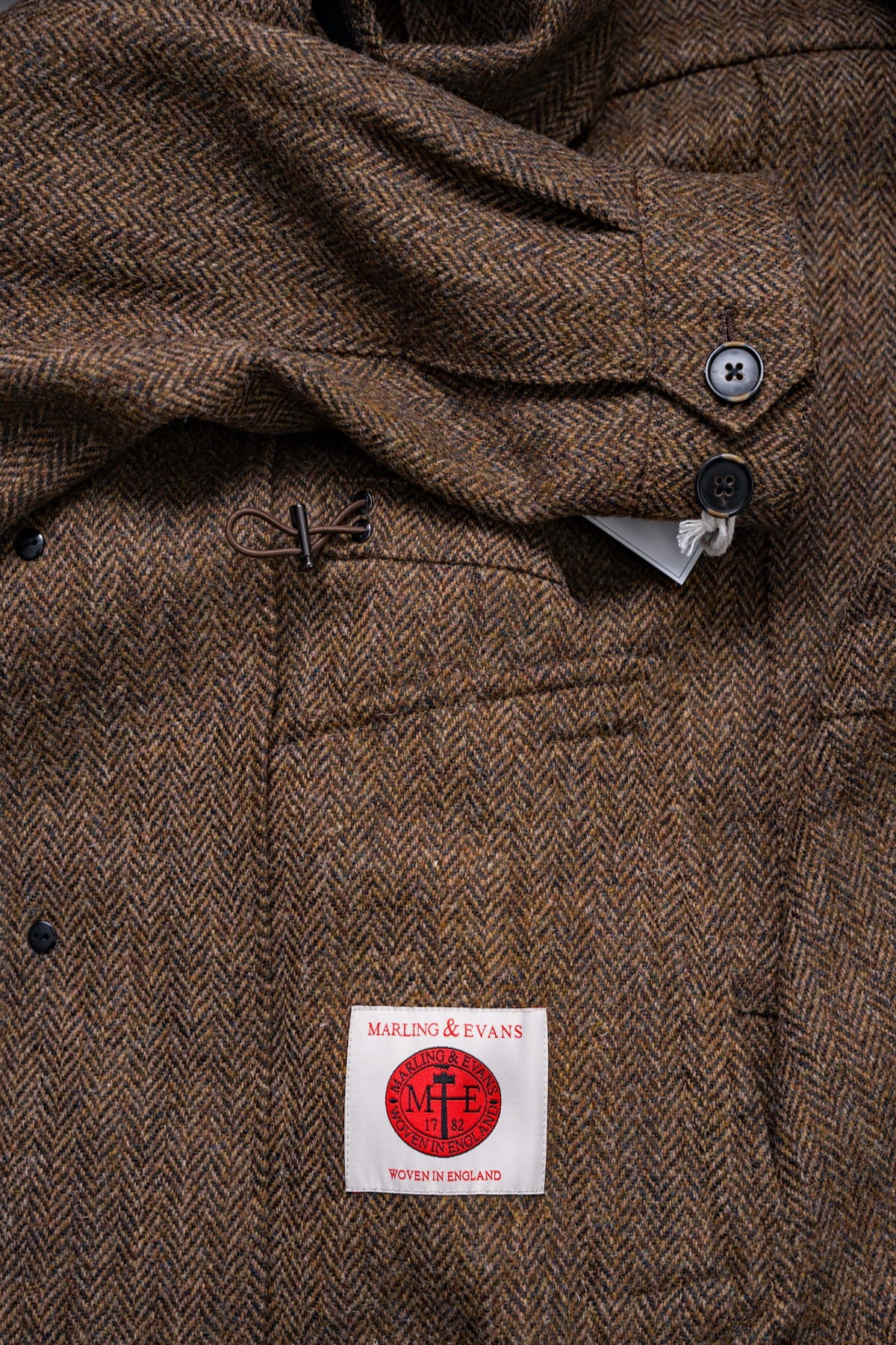 POSZETKA - Lekka Kurtka Tweedowa w Jodełkę - Urban Jacket - 100% Wool (54, 56)