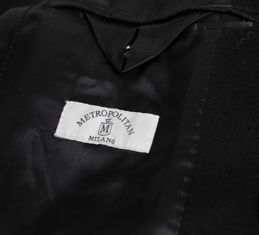 Metropolitan Milano - Granatowa Kurtka/Płaszcz Dwurzędowy - Wool&Cashmere (46)