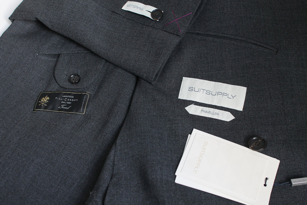 SUITSUPPLY - GRAFITOWA Marynarka DWURZĘDOWA – HAVANA – 100% wool (TRAVELLER) BY CERRUTI (48, 48long, 48 short)