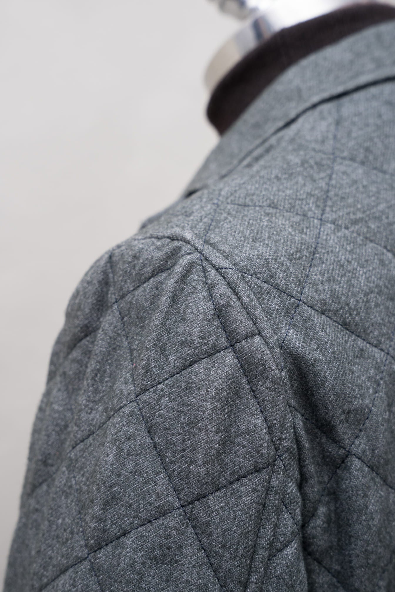 LUCA CAPRI - Szara Włoska Kurtko-Marynarka Pikowana (50)