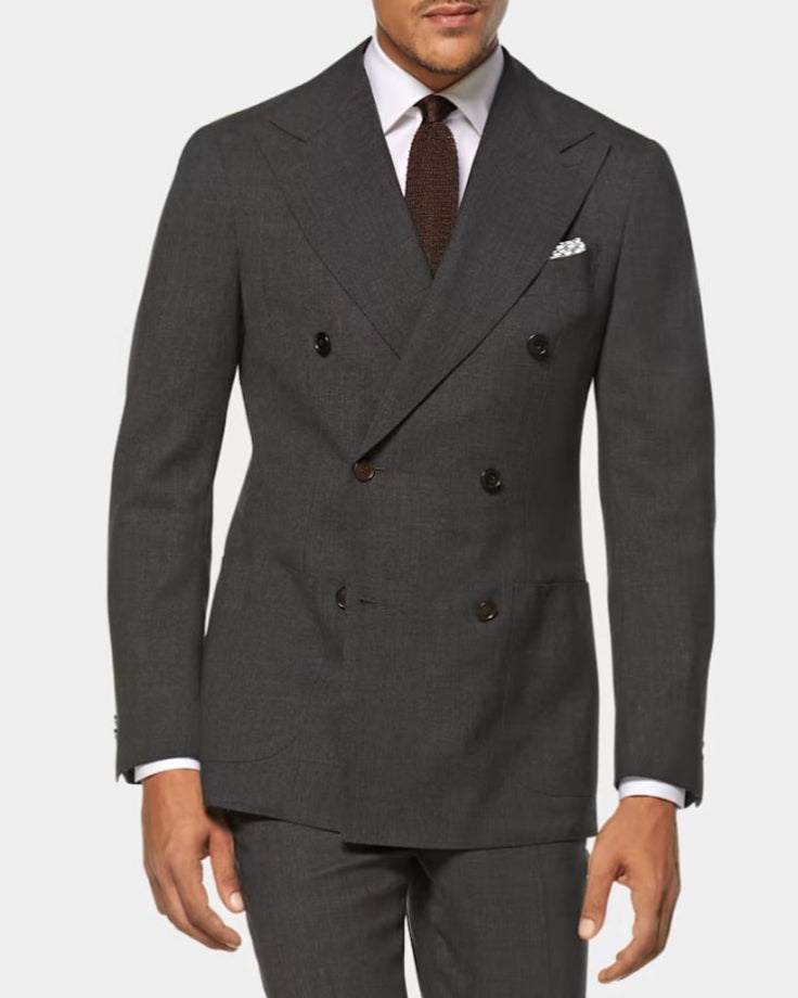 SUITSUPPLY - GRAFITOWA Marynarka DWURZĘDOWA – HAVANA – 100% wool (TRAVELLER) BY CERRUTI (48, 48long, 48 short)