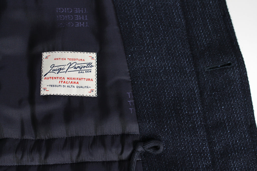 the gigi - granatowa Włoska kurtka overshirt - wool&cotton (46)
