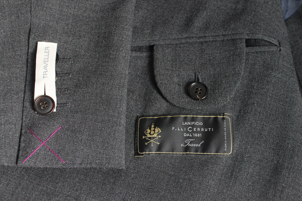 SUITSUPPLY - GRAFITOWA Marynarka DWURZĘDOWA – HAVANA – 100% wool (TRAVELLER) BY CERRUTI (48, 48long, 48 short)