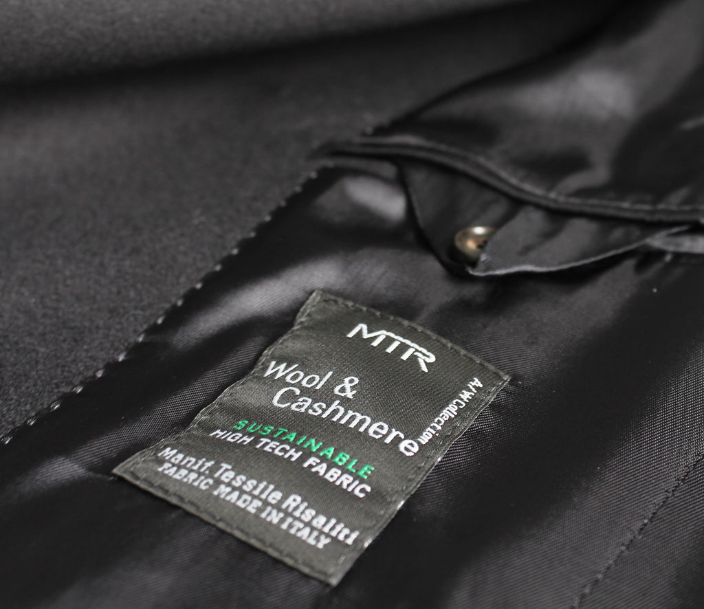 Metropolitan Milano - Granatowa Kurtka/Płaszcz Dwurzędowy - Wool&Cashmere (46)