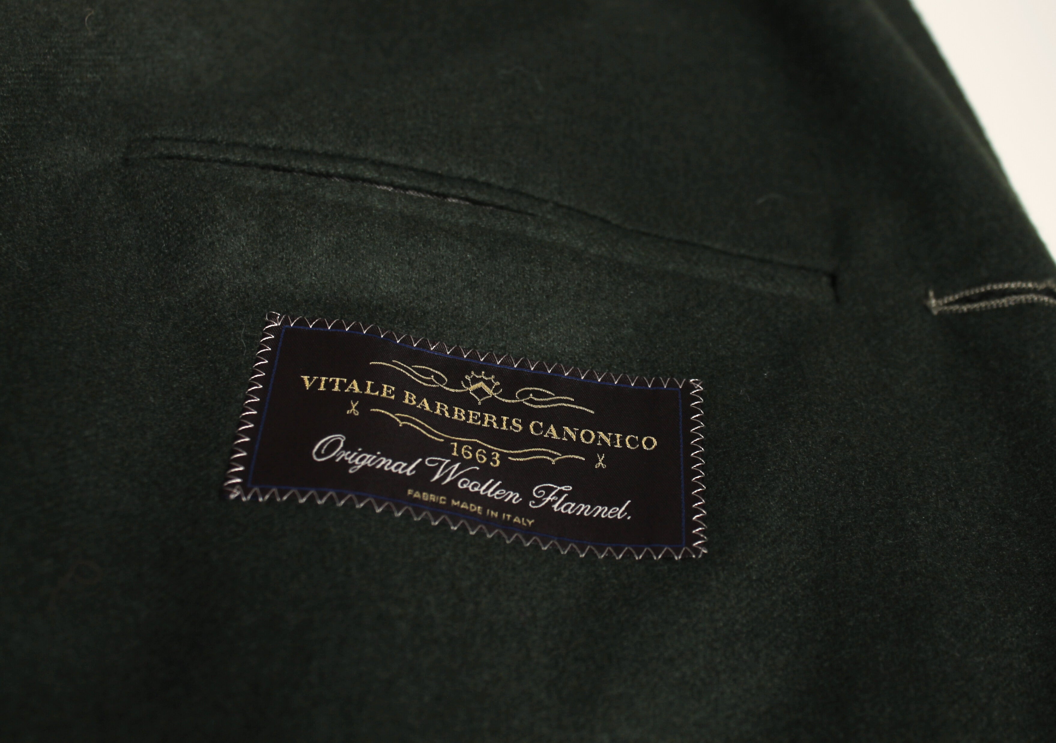 Lubiam (Brando) - Zielona Włoska Marynarka Flanelowa - 100% Wool (48)