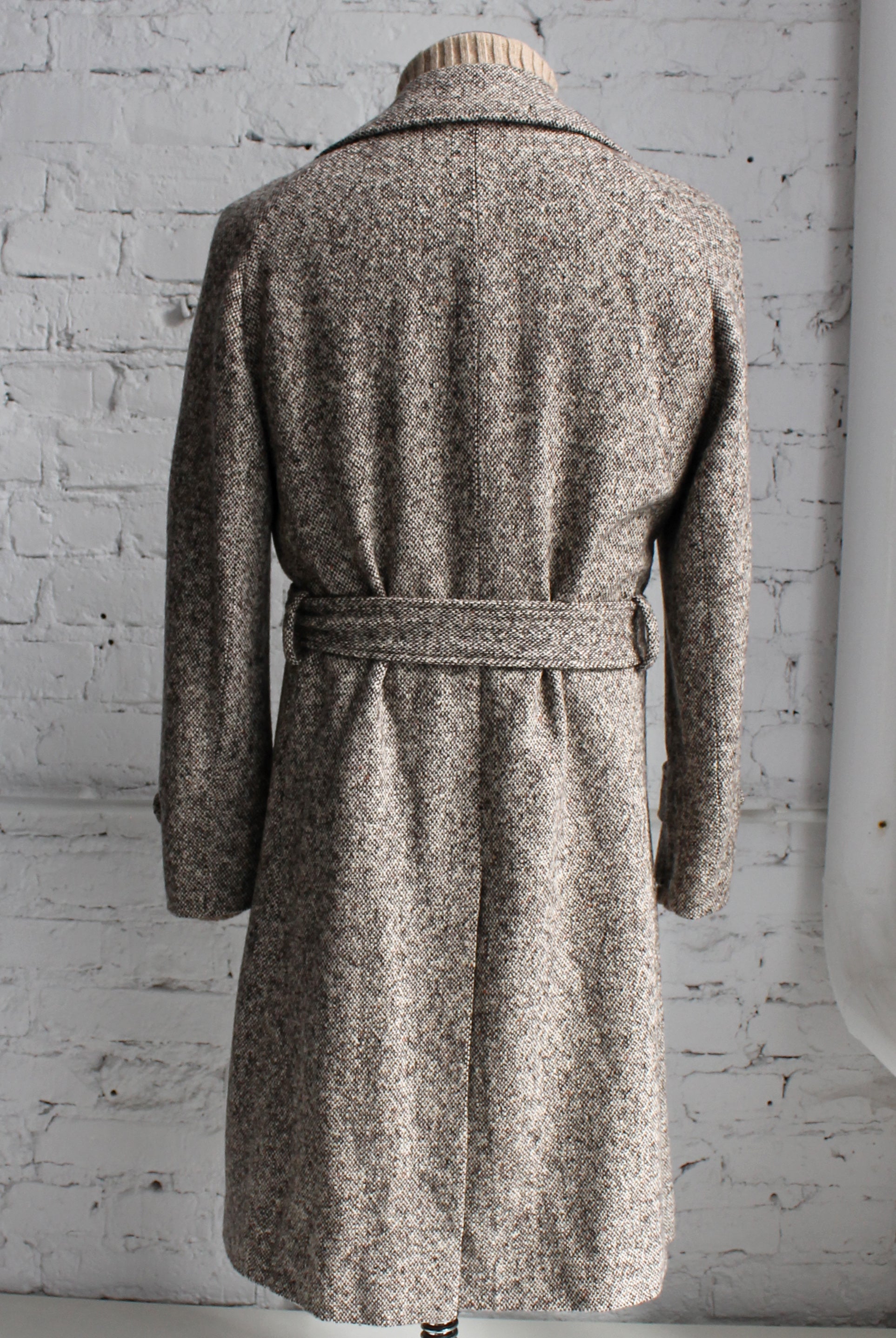 HERSE 1868 – Beżowy Raglanowy Płaszcz Dwurzędowy – 100% Wool (44-58)